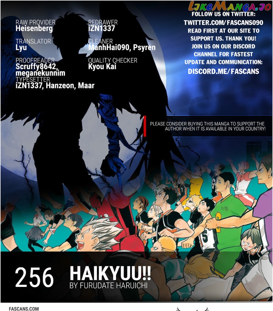 Haikyuu!!, Chapter 256 image 01